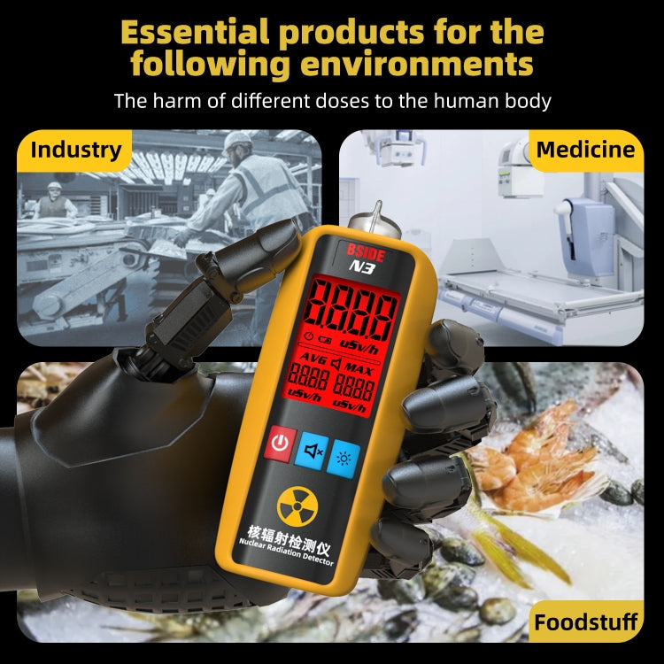 BSIDE N3 Handheld Home Nuclear Radiation Detector by BSIDE