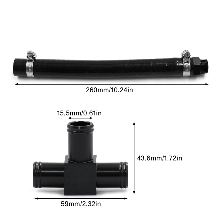 F09215 For Subaru EJ20/EJ25 Car Engine Cylinder Coolant Pipe Set(Black) by buy2fix