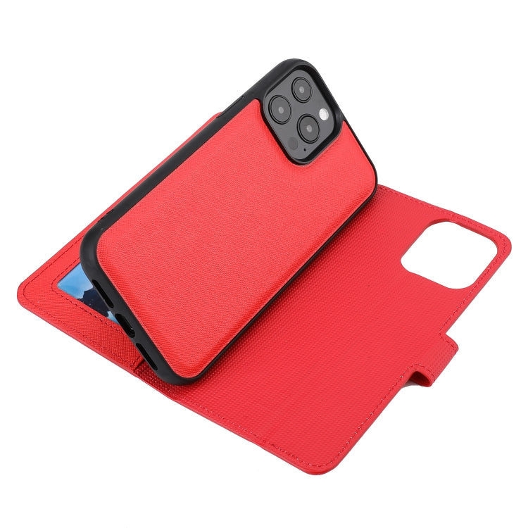 For iPhone 15 Pro Max Cross Texture Detachable Horizontal Flip PU Leather Case(Red) by buy2fix