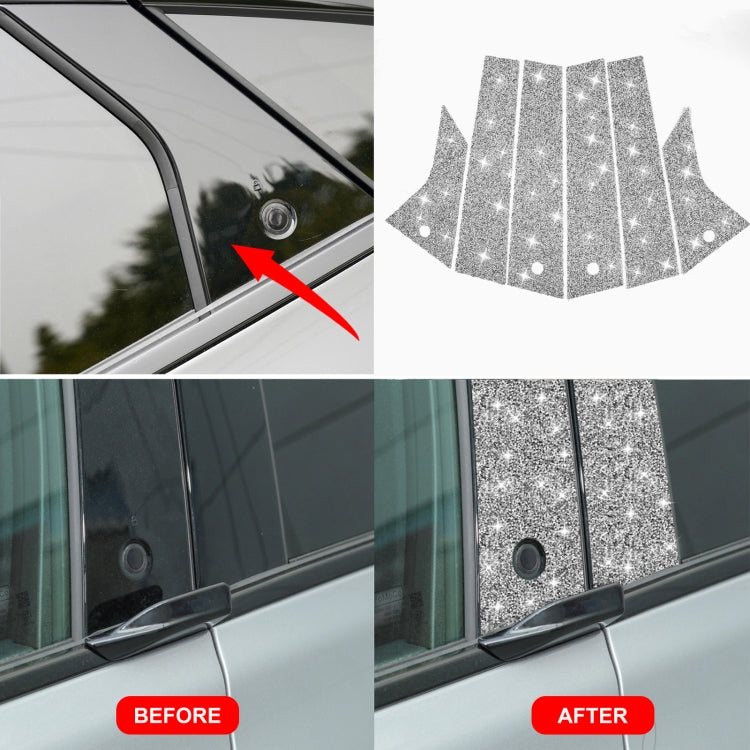 For Ford Mustang Mach E 2021 Car B-pillar Diamond Decorative Sticker by buy2fix