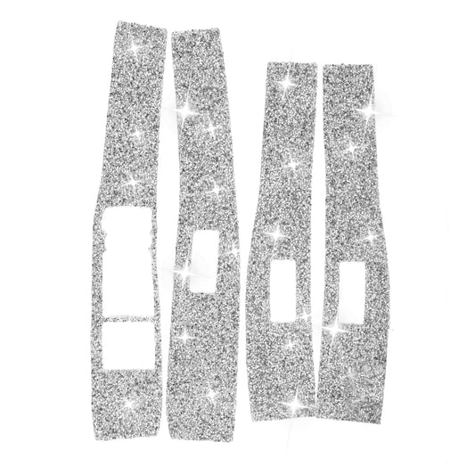 For Ford Mustang Mach E 2021 4 in 1 Car Window Lift Panel Diamond Decorative Sticker, Left Drive by buy2fix