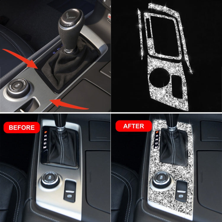 For Chevrolet Corvette C7 2014-2019 Car Gear Panel Diamond Decorative Sticker, Left Drive by buy2fix