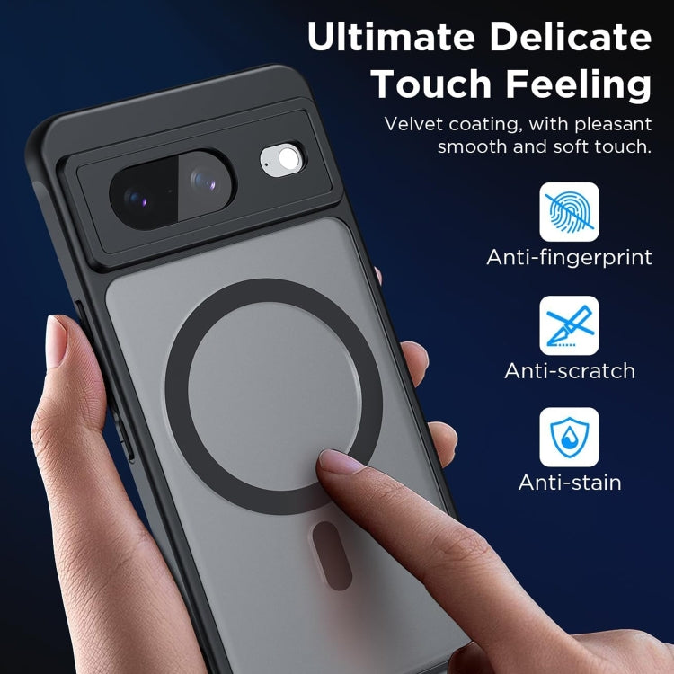 For Google Pixel 9 MagSafe Ultra-thin Translucent PC+TPU Phone Case(Black) by buy2fix