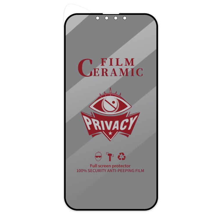 For iPhone 14 / 13 Pro / 13 Full Coverage HD Privacy Ceramic Film Grey - iPhone 14 Tempered Glass by buy2fix | Online Shopping UK | buy2fix