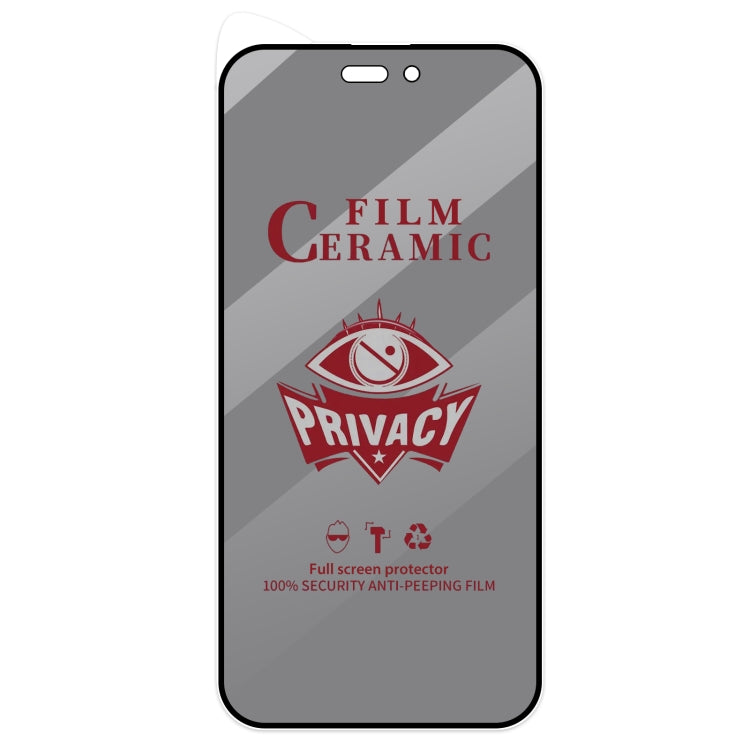 For iPhone 15 Plus Full Coverage HD Privacy Ceramic Film Grey - iPhone 15 Plus Tempered Glass by buy2fix | Online Shopping UK | buy2fix