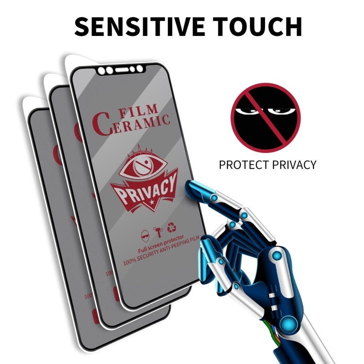 For iPhone 15 Plus Full Coverage HD Privacy Ceramic Film Grey - iPhone 15 Plus Tempered Glass by buy2fix | Online Shopping UK | buy2fix