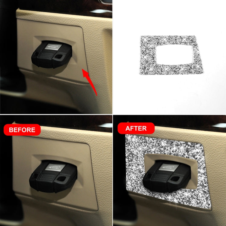 For BMW 3 Series E90 2005-2012 Car Ignition Switch Frame Diamond Decorative Sticker, Left Drive by buy2fix