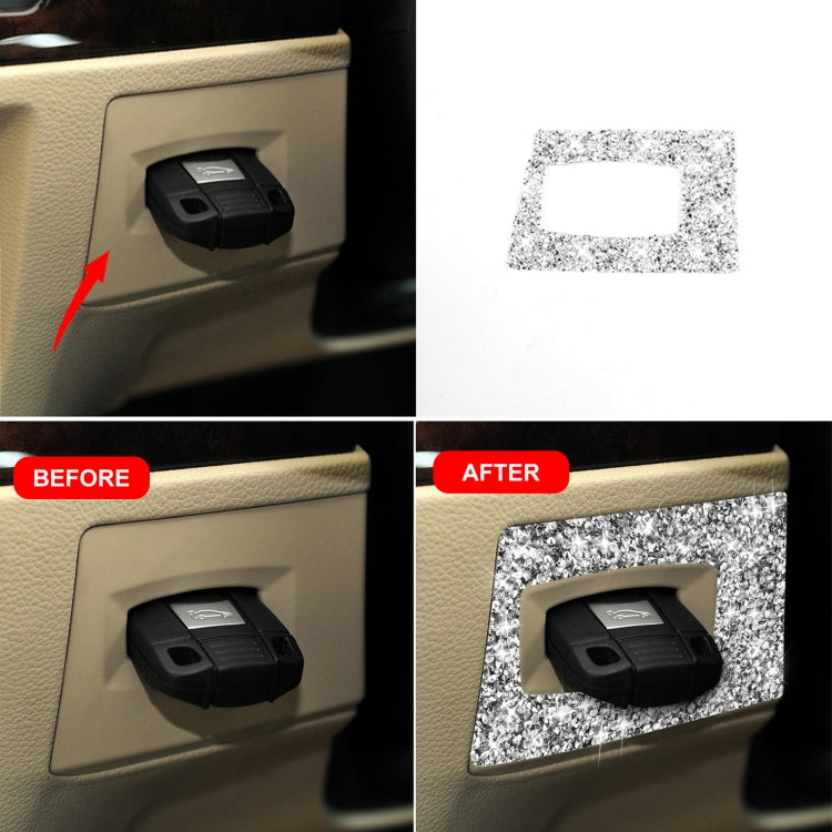 For BMW 3 Series E90 2005-2012 Car Ignition Switch Frame Diamond Decorative Sticker, Right Drive by buy2fix