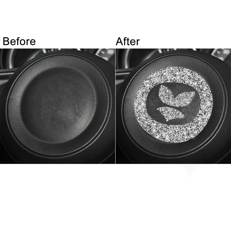 For Mazda CX-5 2017-2018 Car Steering Wheel Panel Diamond Decorative Sticker,Left and Right Drive Universal by buy2fix