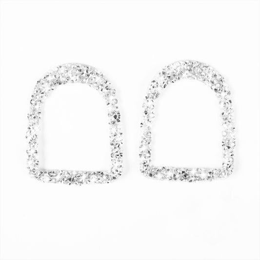 For Ford Mustang 2009-2013 2pcs Car Door Lock Frame Diamond Decoration Sticker, Left Hand Drive by buy2fix