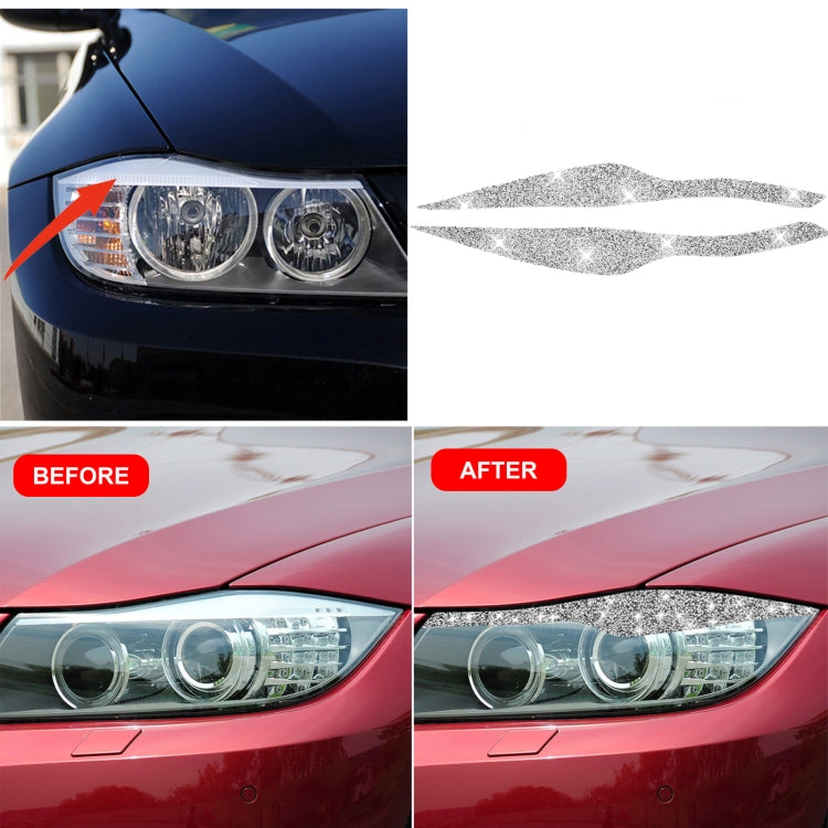 For BMW 3 Series E90 / 318i / 320i / 325i 2005-2008 Car Light Eyebrow Diamond Decorative Sticker by buy2fix