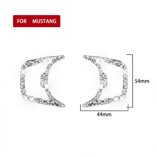 For Ford Mustang 2015-2020 Car Headlight Diamond Decoration Sticker, Left and Right Drive by buy2fix