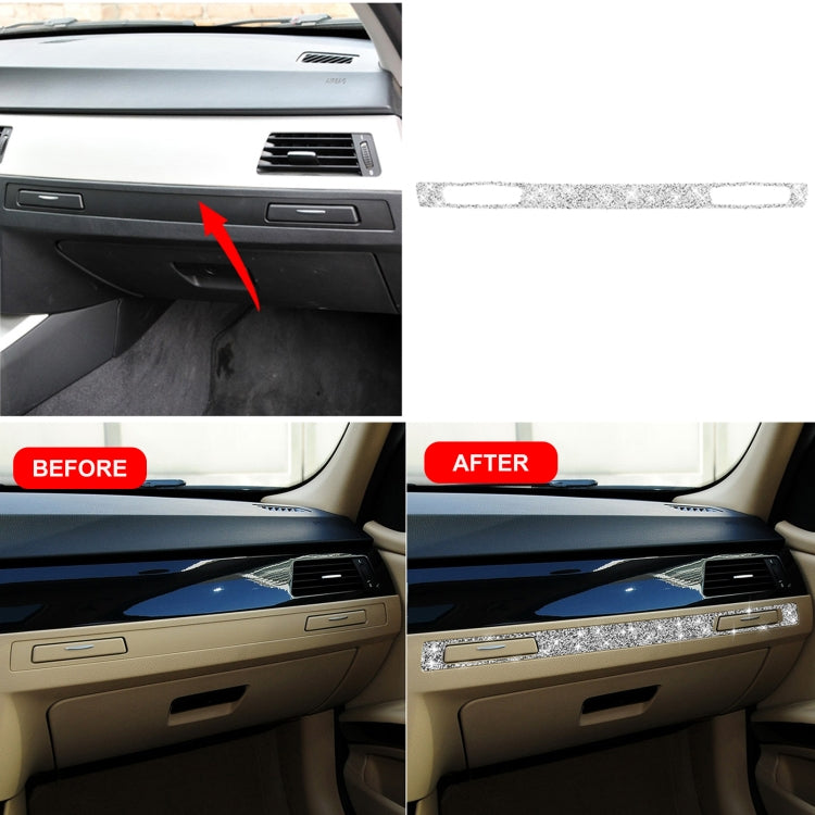 For BMW 3 Series E90 / E92 / E93 2005-2012 Car Passenger Side Center Control Diamond Decorative Sticker, Left Drive by buy2fix