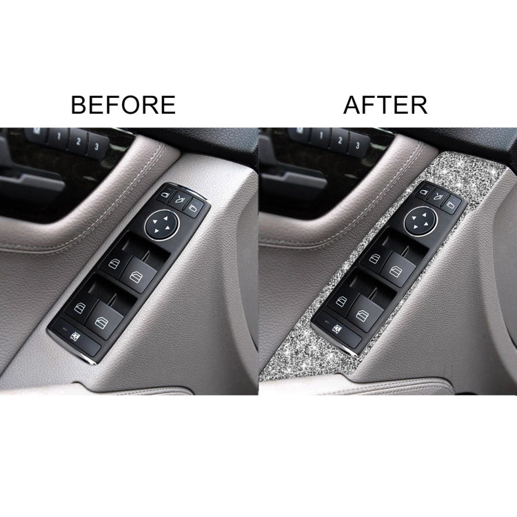 For Mercedes-Benz C-class W204 2007-2013 Car Window Lift Diamond Decorative Sticker, Left Drive by buy2fix