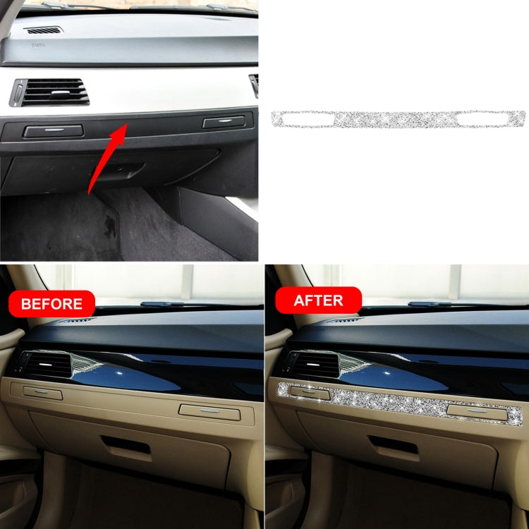 For BMW 3 Series E90 / E92 / E93 2005-2012 Car Passenger Side Center Control Diamond Decorative Sticker, Right Drive by buy2fix