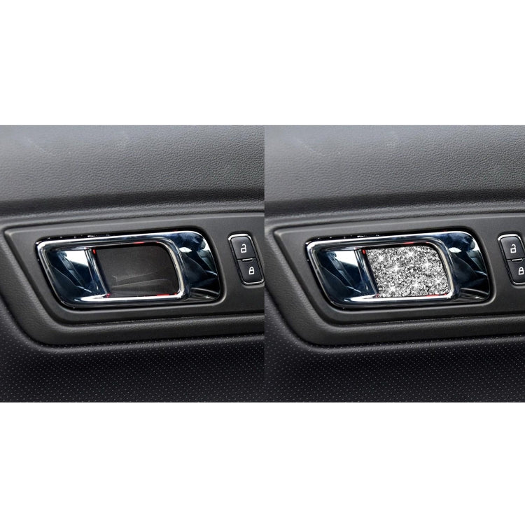 For Ford Mustang 2015-2020 Car Inner Door Bowl Panel Diamond Decoration Sticker, Left and Right Drive by buy2fix