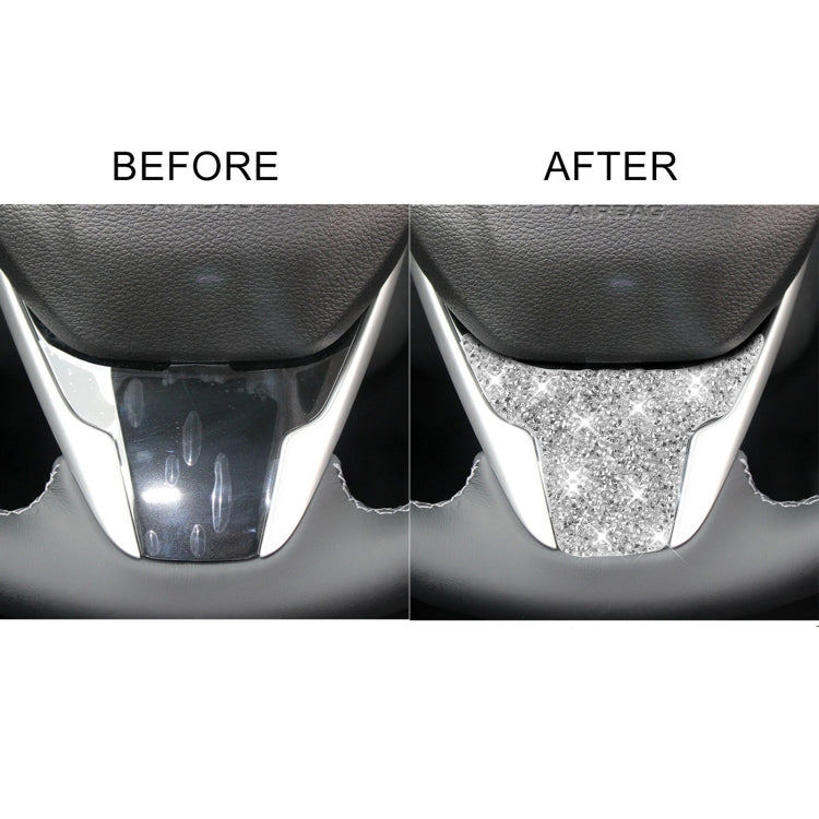 For Honda Civic 2016-2019 Car Steering Wheel Diamond Decorative Sticker, Left and Right Drive by buy2fix