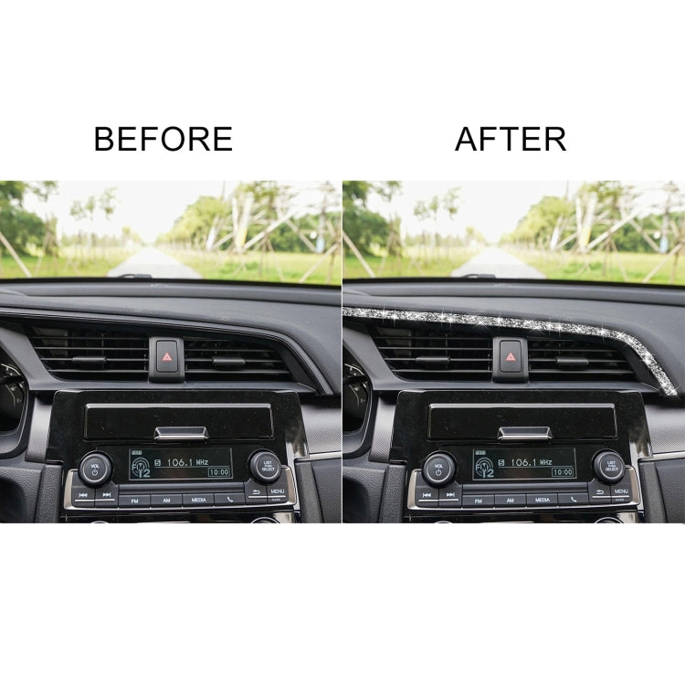 For Honda Civic 2016-2019 Car Central Control Air Outlets Upper Diamond Decorative Sticker, Left-hand Drive by buy2fix