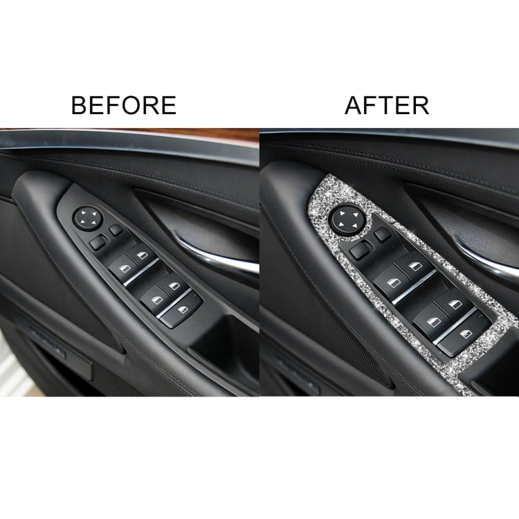 For BMW F10 5 Series 2011-2018 Car Window Lift Switch Diamond Decorative Sticker, Right-hand Drive by buy2fix