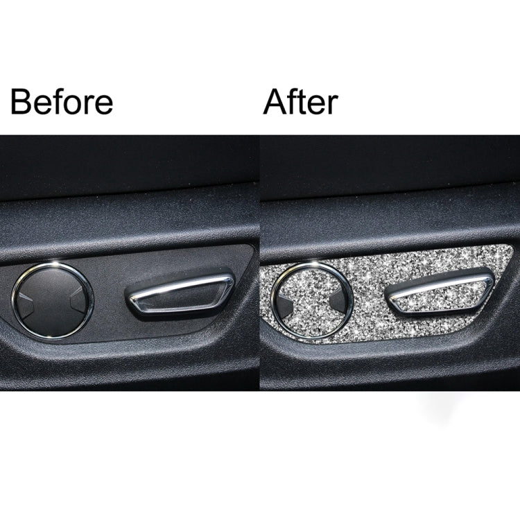 For Ford Mustang 2015-2020 Car Seat Adjustment Button Diamond Decoration Sticker, Right Drive by buy2fix