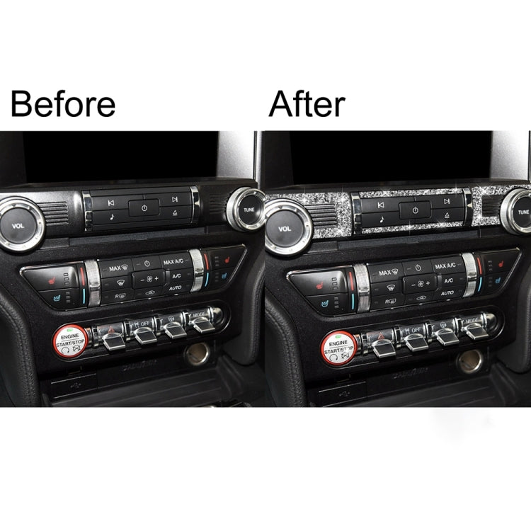 For Ford Mustang 2015-2020 Car Central Control CD Diamond Decoration Sticker, Left and Right Drive by buy2fix