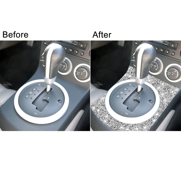 For Nissan 350Z 2003-2009 Car Gear Panel Diamond Decorative Sticker,Left and Right Drive Universal by buy2fix