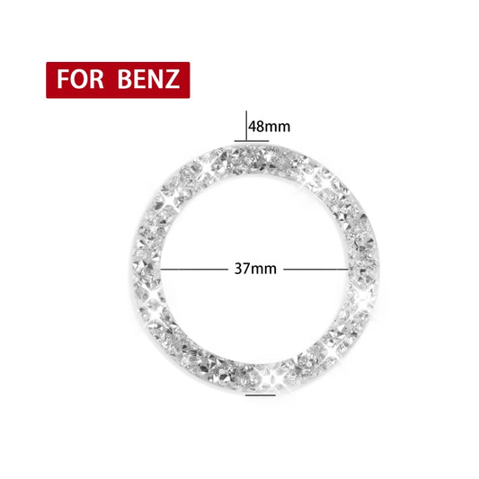 For Mercedes-Benz C-Class W205 2015-2018 Car One-Click Start Ring Diamond Decoration Sticker, Left and Right Drive by buy2fix