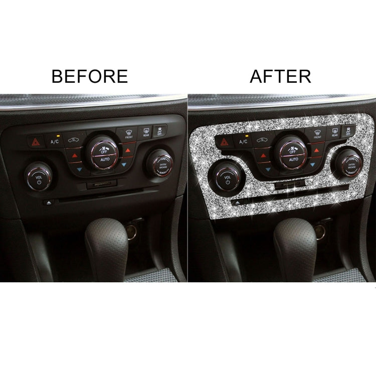 For Dodge Charger 2011-2014 Car AC Control CD Panel Diamond Decorative Sticker, Left-hand Drive by buy2fix