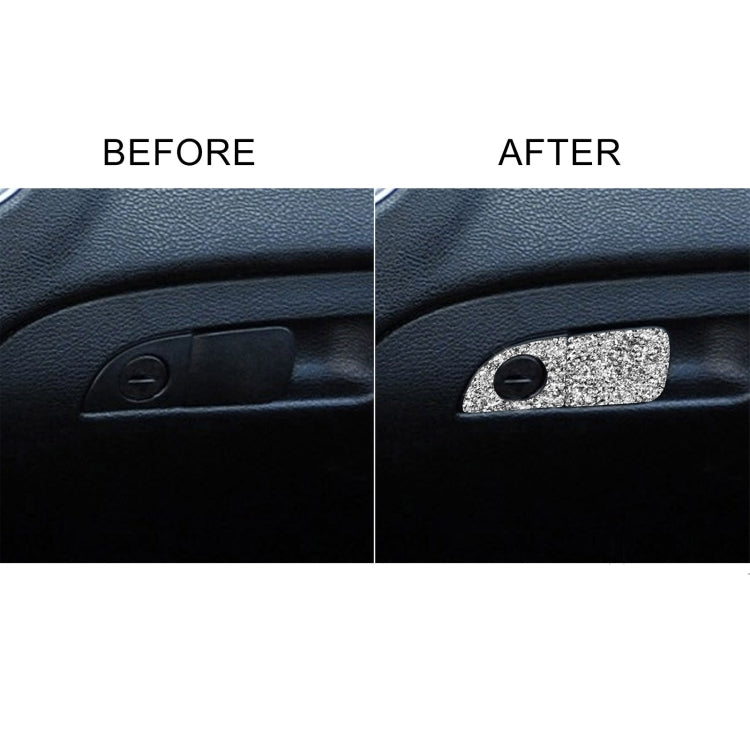 For Dodge Charger 2011-2014 2pcs/Set Car Front Passenger Seat Storage Box Handle Diamond Decorative Sticker, Left-hand Drive by buy2fix