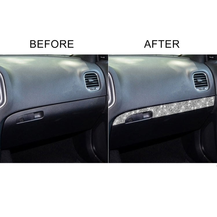 For Dodge Charger 2011-2014 Car Front Passenger Seat Storage Box Diamond Decorative Sticker, Left-hand Drive by buy2fix