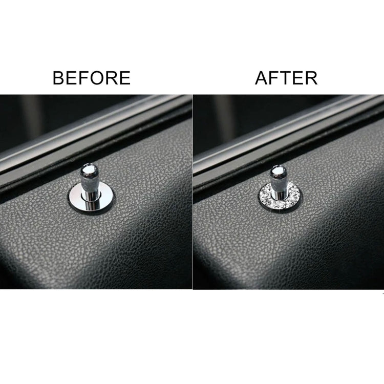 For Dodge Charger 2011-2014 Car Door Lock Ring Diamond Decorative Sticker, Left-hand Drive by buy2fix