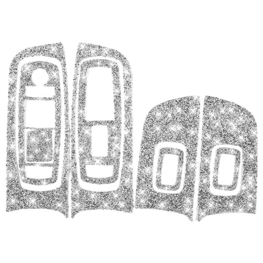 For Dodge Charger 2011-2014 9pcs/Set Car Window Lift Panel Diamond Decorative Sticker, Left-hand Drive by buy2fix