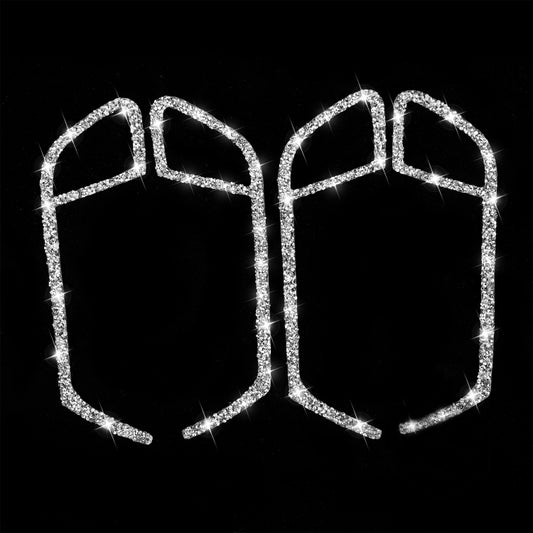 For Audi A4 / A5 / Q5 Car Door Inner Handle Frame Diamond Decoration Sticker, Left and Right Drive by buy2fix