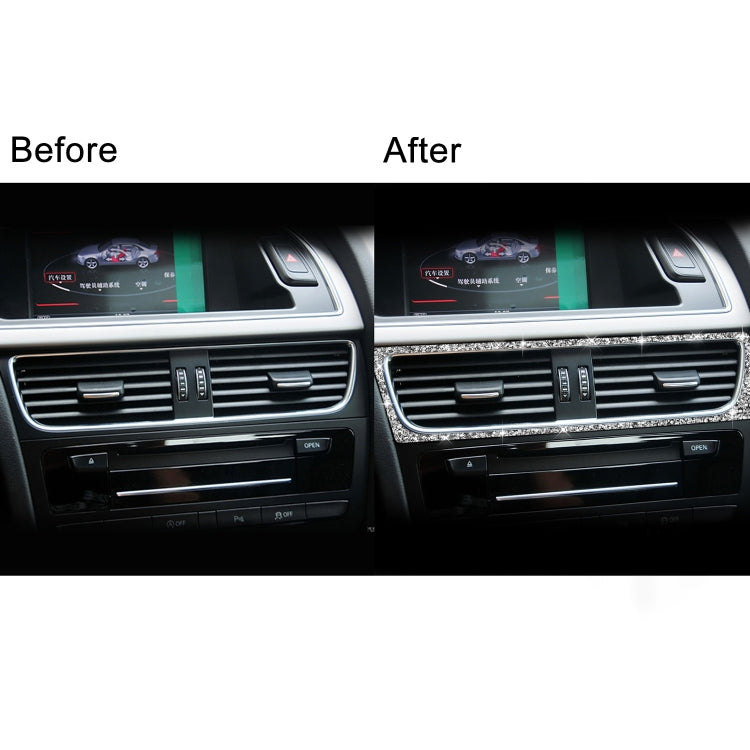 For Audi A4 / A5 / Q5 Car Air Conditioning Air Outlet Frame Diamond Decoration Sticker, Left Drive by buy2fix