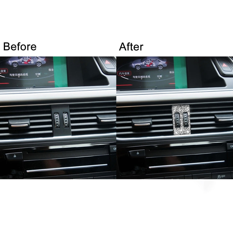 For Audi A4 / A5 / Q5 Car Air Conditioner Air Outlet Knob Diamond Decoration Sticker, Left and Right Drive by buy2fix