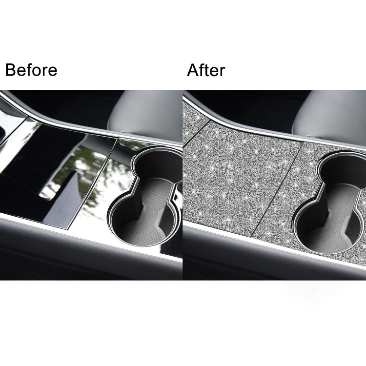 For Tesla Model 3 Car Rear Door Sill Strip Diamond Sticker,Left and Right Drive Universal by buy2fix