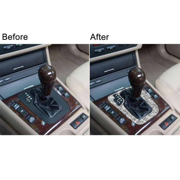 For BMW Series 3 E46 1998-2005 Car Gear Panel Frame Diamond Decoration Sticker, Left Drive by buy2fix