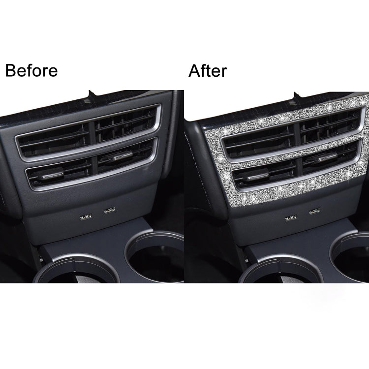 For Tesla Model X Car Rear Air Outlet Panel Diamond Sticker,Left and Right Drive Universal by buy2fix