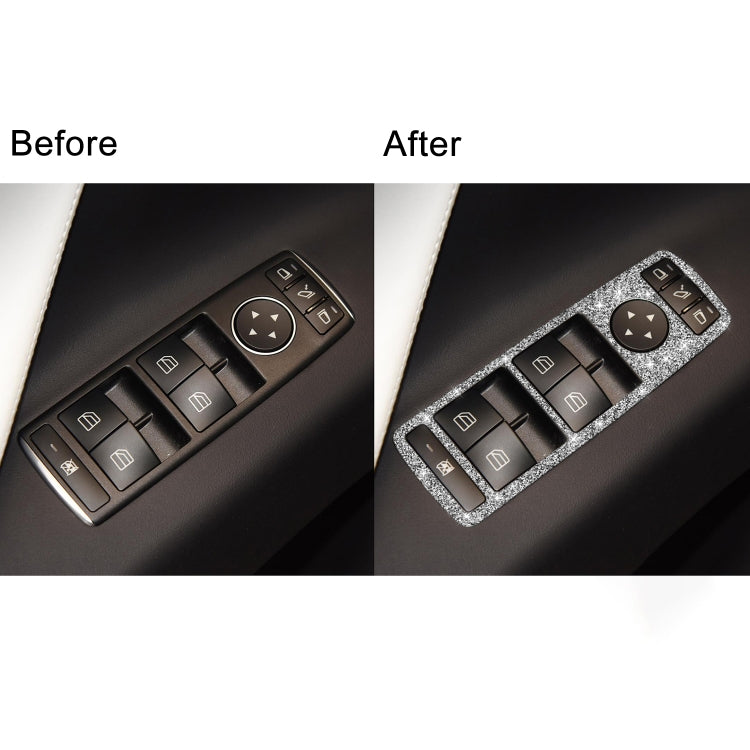 For Tesla Model X Car Window Lift Panel Diamond Sticker,Left and Right Drive Universal by buy2fix