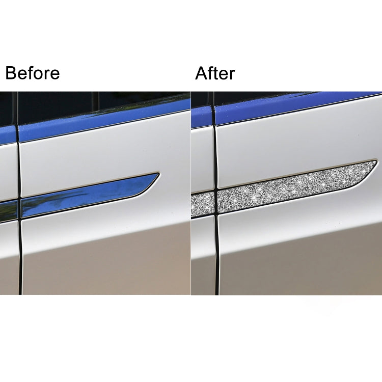 For Tesla Model X Car Exterior Door Handle Panel Diamond Sticker,Left and Right Drive Universal by buy2fix