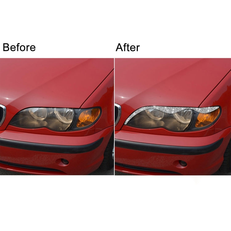 For BMW Series 3 E46 1999-2004 Car Light Eyebrow Soft Style Diamond Decoration Sticker, Left and Right Drive - Car Light Accessories by buy2fix | Online Shopping UK | buy2fix