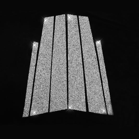 For BMW Series 3 E46 1999-2004 6pcs Car B-Pillar Diamond Decoration Sticker, Left and Right Drive by buy2fix