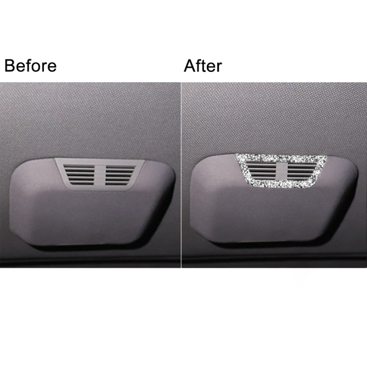 For BMW Series 3 E46 1998-2005 Car Rear Seat Roof Air Outlet Diamond Decoration Sticker, Left and Right Drive by buy2fix