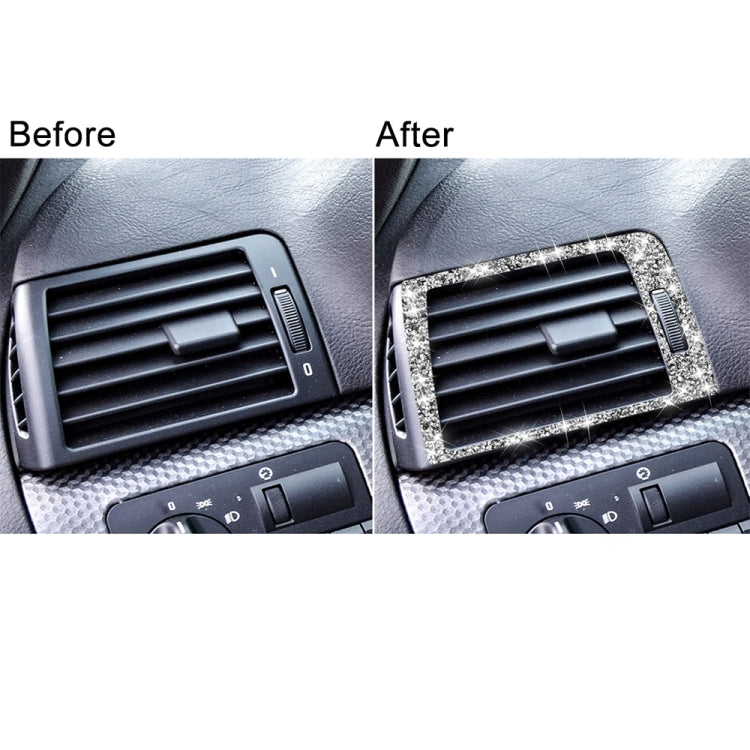 For BMW Series 3 E46 1998-2005 Car Left Right Air Outlet Diamond Decoration Sticker, Left and Right Drive by buy2fix