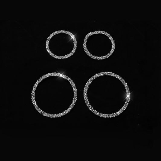 For BMW Series 3 E46 1998-2005 Car Horn Circle Diamond Decoration Sticker, Left and Right Drive by buy2fix