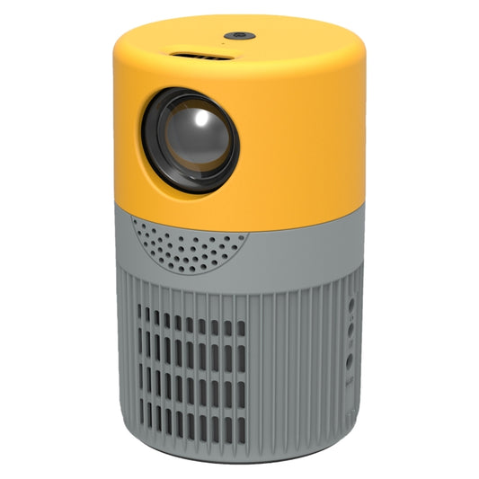 T400 3000 Lumens LED Mini Projector Support Wifi Screen Mirroring, Plug Type:UK Plug(Grey Yellow) by buy2fix