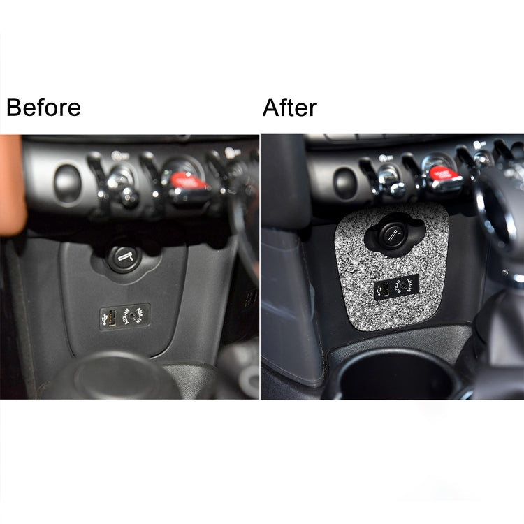 For BMW Mini Cooper F56 Car F Chassis Cigarette Lighter Cover Diamond Decoration Sticker by buy2fix