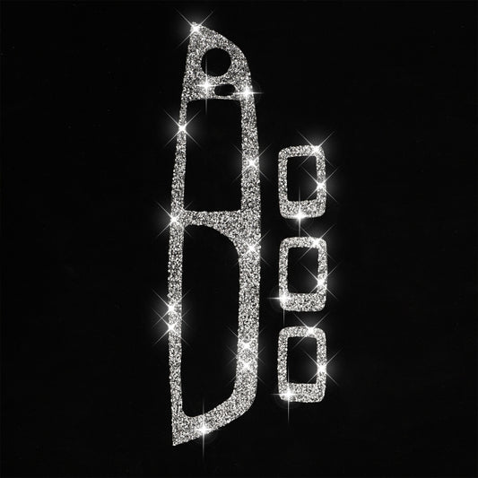 For BMW X5 E70 2008-2013 / X6 E71 2009-2014 Car Window Lift Panel Diamond Decoration Sticker, Low Configuration Left Drive by buy2fix