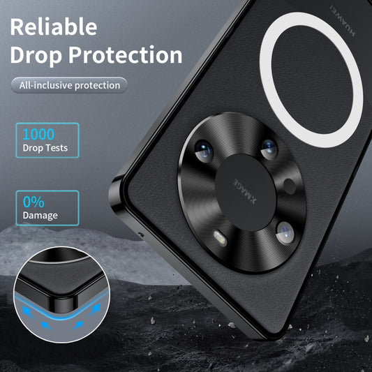 Huawei Mate 60 MagSafe Magnetic Frosted Metal Phone Case(Black) by buy2fix