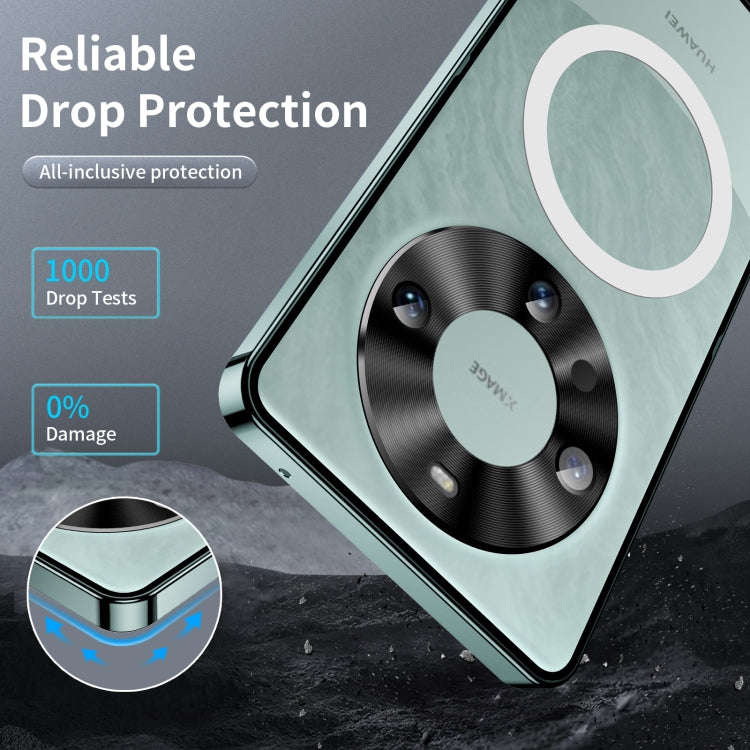 Huawei Mate 60 MagSafe Magnetic Frosted Metal Phone Case(Green) - Huawei Cases by buy2fix | Online Shopping UK | buy2fix